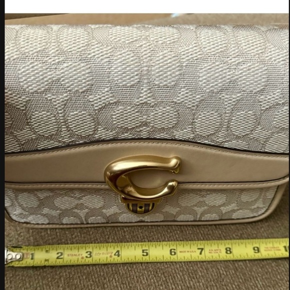 Coach Beige and Gold Crossbody Bag - Picture 2 of 12